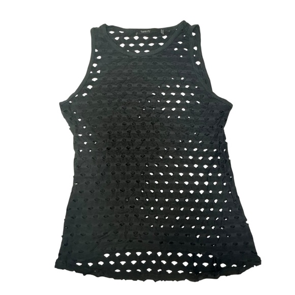 Twenty Tops - twenty Black Laser Cut Tank small